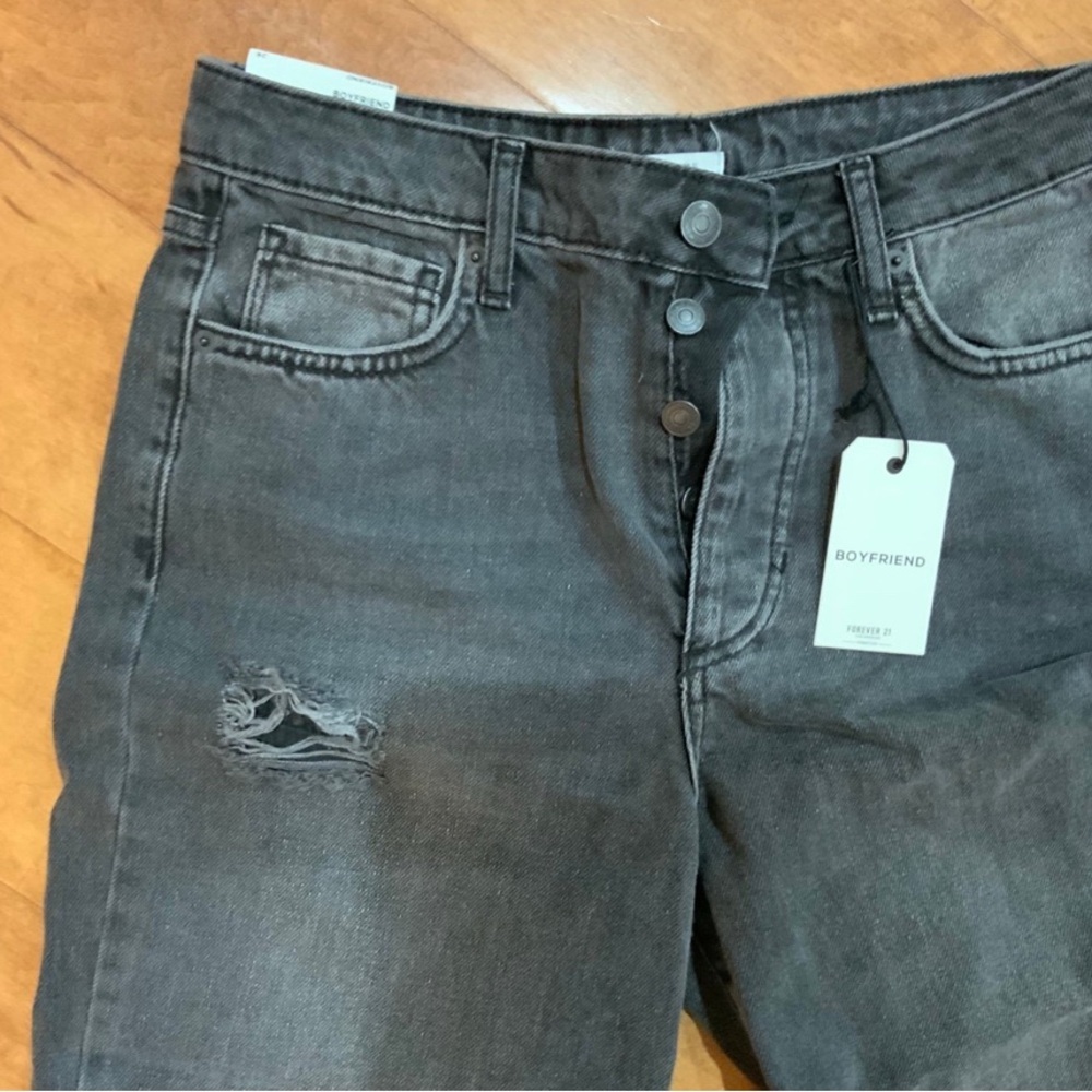 Forever 21 Blue Boyfriend Jeans Distressed Style